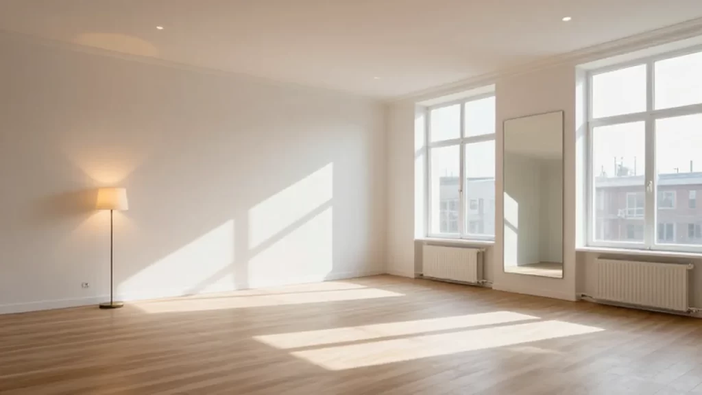 Apartamento minimalista y luminoso con techos altos